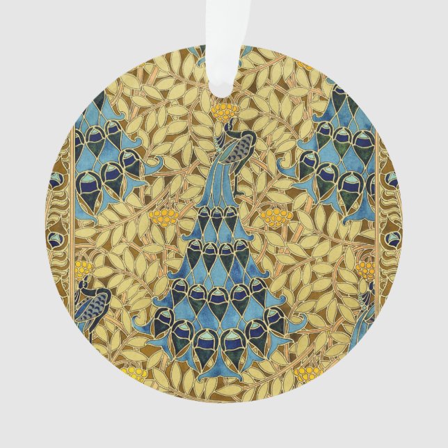 Adorno Peacocks Birds Rowan Trees Art Nouveau (Anverso)