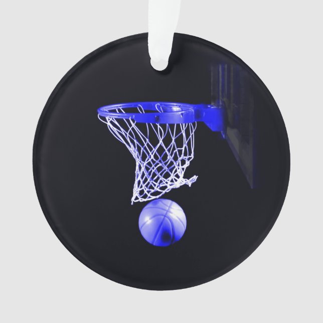 Adorno pelota de baloncesto azul (Anverso)