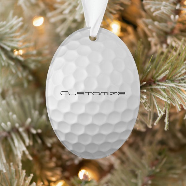 Adorno Pelota de golf con texto personalizado (Árbol)