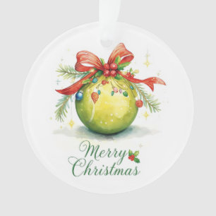 Adorno Pelota de Tenis Feliz Navidad Fiesta 