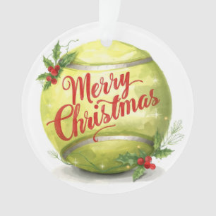 Adorno Pelota de Tenis Feliz Navidad Fiesta 