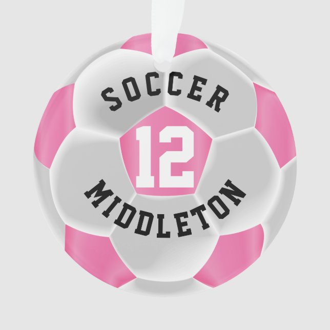 Adorno Pelota deportiva de ⚽ rosa y blanco (Anverso)