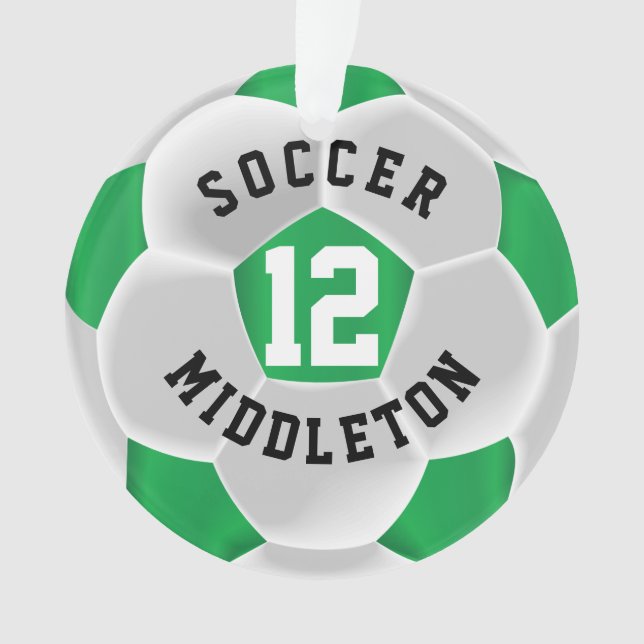 Adorno Pelota deportiva verde y blanca (Anverso)