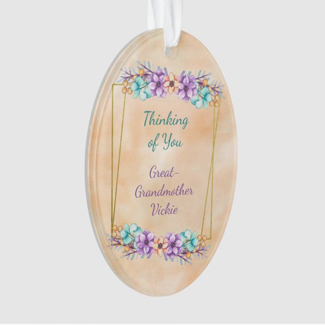 Adorno Pensando en tu gran abuela (Anverso)