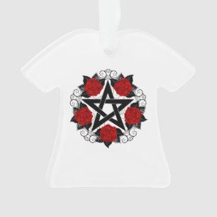Adorno Pentagram con rosas rojas