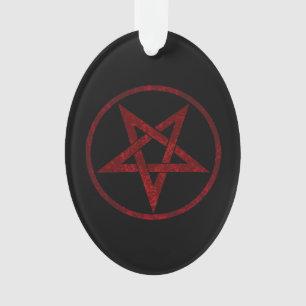 Adorno Pentagram del diablo Rojo