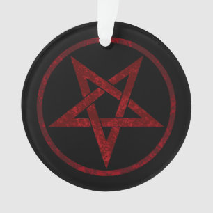 Adorno Pentagram del diablo Rojo