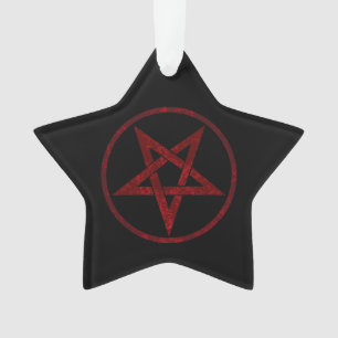 Adorno Pentagram del diablo Rojo
