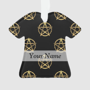Adorno Pentagrama negro y dorado
