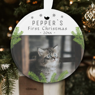 Adorno Pequeña foto de Navidades gatos gatitos de Navidad