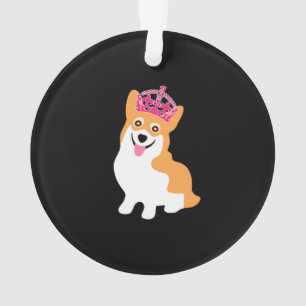 Adorno Pequeña princesa linda Wearing del Corgi una