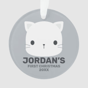 Adorno Pequeño gato con nombre personalizado