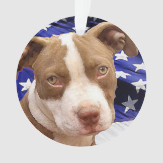 Adorno Perrito de Pitbull Terrier del americano