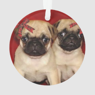 Adorno Perritos del barro amasado del navidad