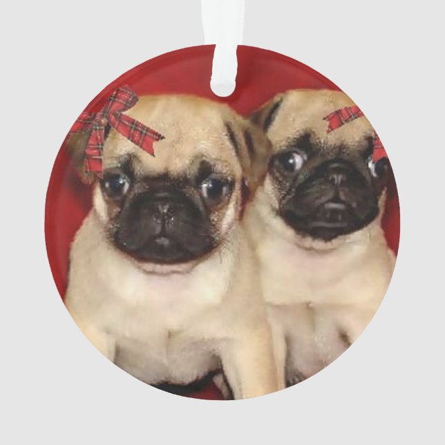 Adorno Perritos del barro amasado del navidad (Reverso)