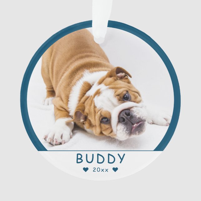 Adorno Perro azul dulce o foto Mascota (Anverso)