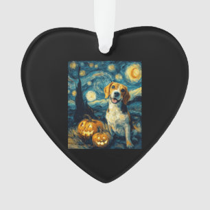 Adorno Perro beagle lindo Halloween Jack O Lantern Calaba