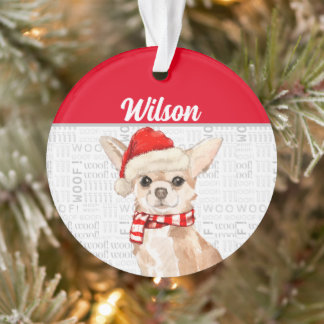 Adorno Perro Chihuahua con nombre y foto