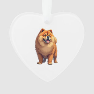 Adorno Perro Chow Chow Raza de Perro Chino para un Chow C