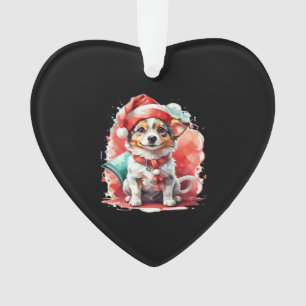 Adorno Perro con sombrero de Navidad - Cuento de Navidad 