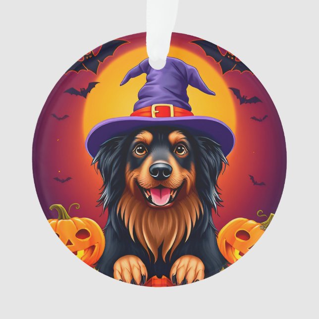 Adorno Perro de Halloween adorable (Anverso)