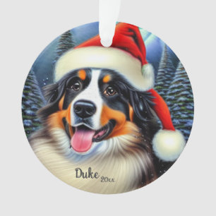 Adorno Perro de montaña de Bernese, perro de Santa, Navid