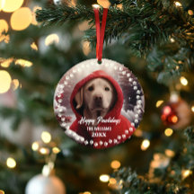 Perro de Navidad lindo Feliz Fiesta Navideña 2 car