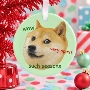 Adorno Perro Divertido Meme Doge Shiba Inu Tales Estacion