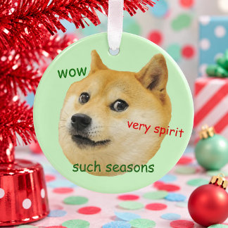 Adorno Perro Divertido Meme Doge Shiba Inu Tales Estacion