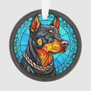 Adorno perro doberman