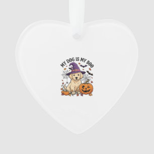 Adorno Perro Es Boo Halloween Bruja Cachorro Calabaza_1