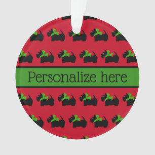 Adorno Perro escocés de Navidad personalizado