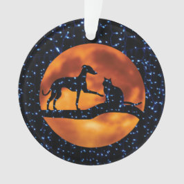 Adorno Perro, gato, luna