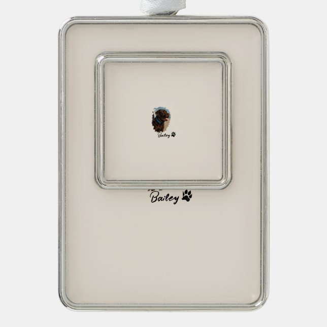 Adorno Perro Labrador de chocolate lindo - Bailey | Regal (Anverso)