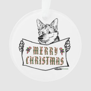 Adorno Perro navidad: ¡Feliz Navidad!