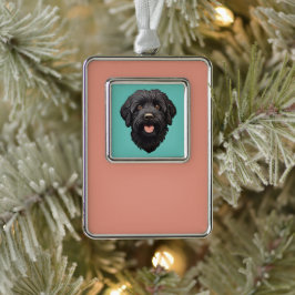 Adorno Perro negro Labradoodle