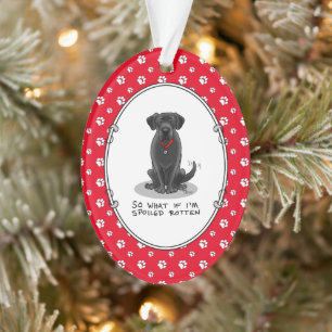 Adorno Perro recuperador de labrador negro podrido podrid