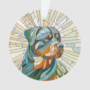Adorno Perro Rottweiler - arte de mosaicos