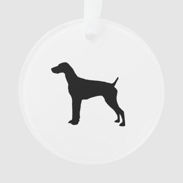 Adorno Perros alemanes del amor de la silueta del (Anverso)