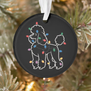 Adorno Perros Caniche Árbol Navidad Xmas Mascota Animal P