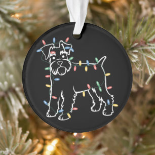Adorno Perros Schnauzer Árbol Navidad Xmas Mascota Animal