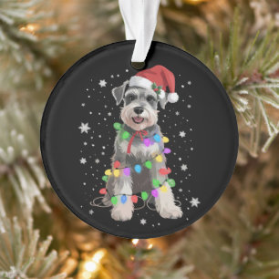 Adorno Perros Schnauzer Árbol Navidad Xmas Mascota Animal