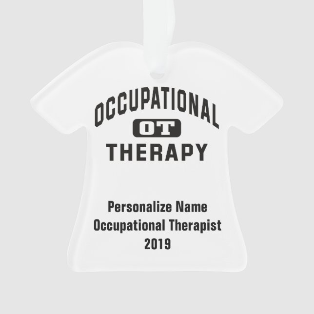 Adorno Personalice al terapeuta profesional conocido OT (Anverso)