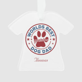 Adorno Personaliza a Best Dog Dad Yorkshire
