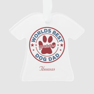 Adorno Personaliza a Best Dog Dad Yorkshire