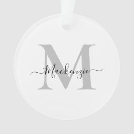 Adorno Personaliza Inicial de Monograma Nombre Acrílico
