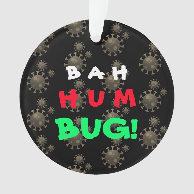 Adorno ¡personalizable Bah Humbug! COVID-19 (Anverso)