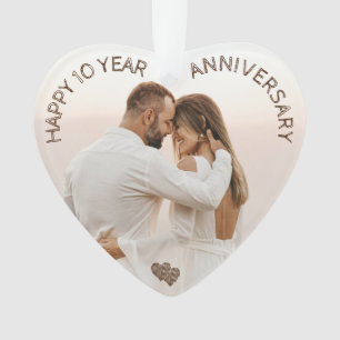 Adorno Personalizable Corazón de Feliz Aniversario