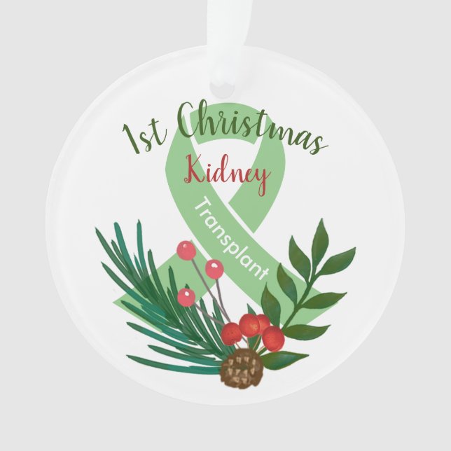 Adorno Personalizable del año de los Navidades trasplanta (Anverso)