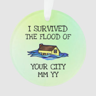 Adorno Personalizable sobreviví a la inundación verde